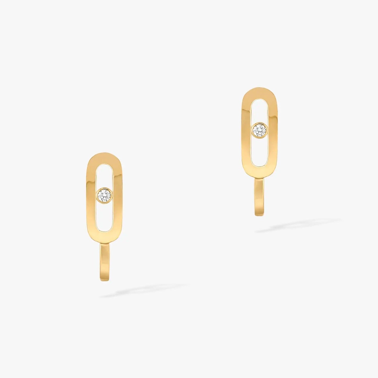 [Rosla]CREOLES MOVE UNO MINI 1 DIAMOND EARRINGS