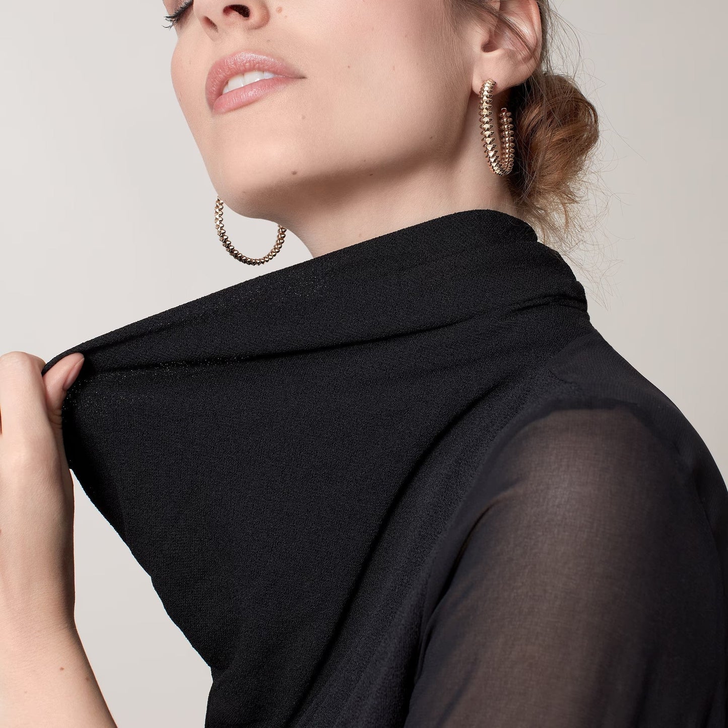[Rosla]CLASH HOOP LARGE EARRINGS