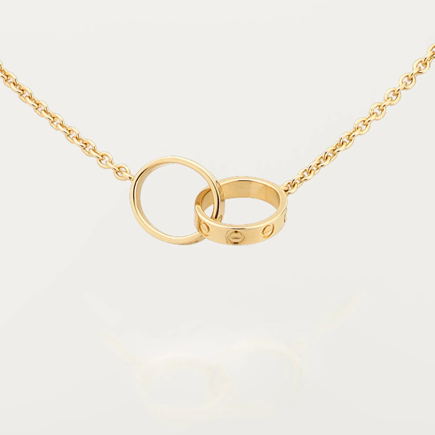 [Rosla]LOVE DOUBLE RING NECKLACE