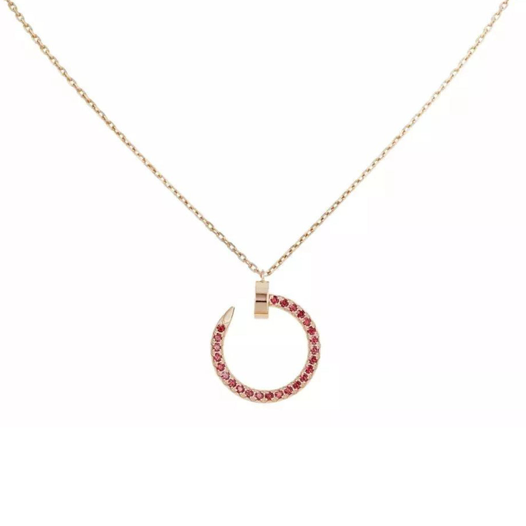 [Rosla]JUSTE NECKLACE RED FULL DIAMONDS