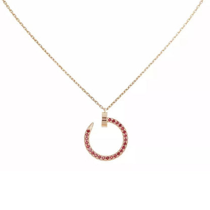 [Rosla]JUSTE NECKLACE RED FULL DIAMONDS