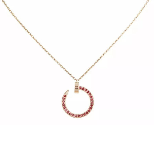 [Rosla]JUSTE NECKLACE RED FULL DIAMONDS