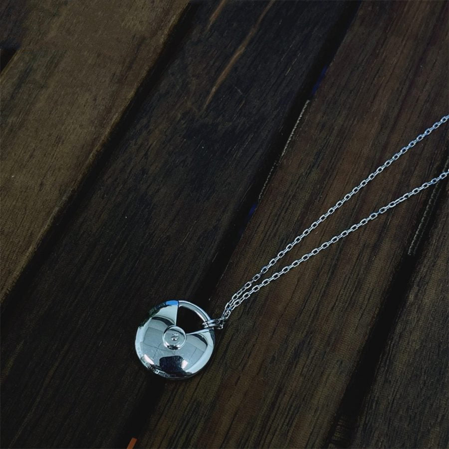[Rosla]AMULETTE SILVER FULL DIAMOND NECKLACE