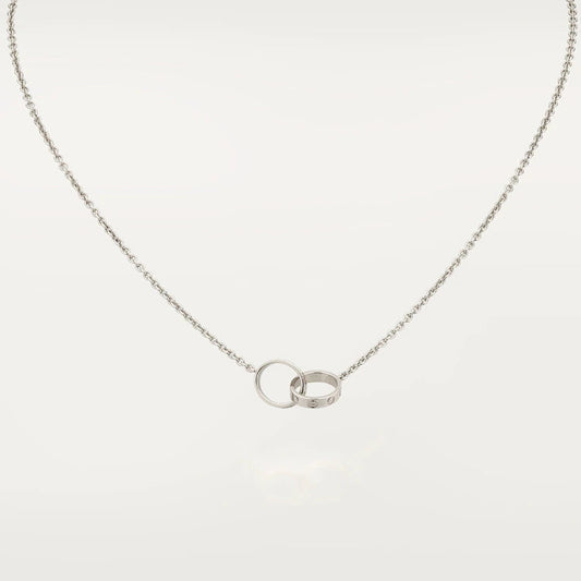 [Rosla]LOVE NECKLACE PINK GOLD AND SILVER