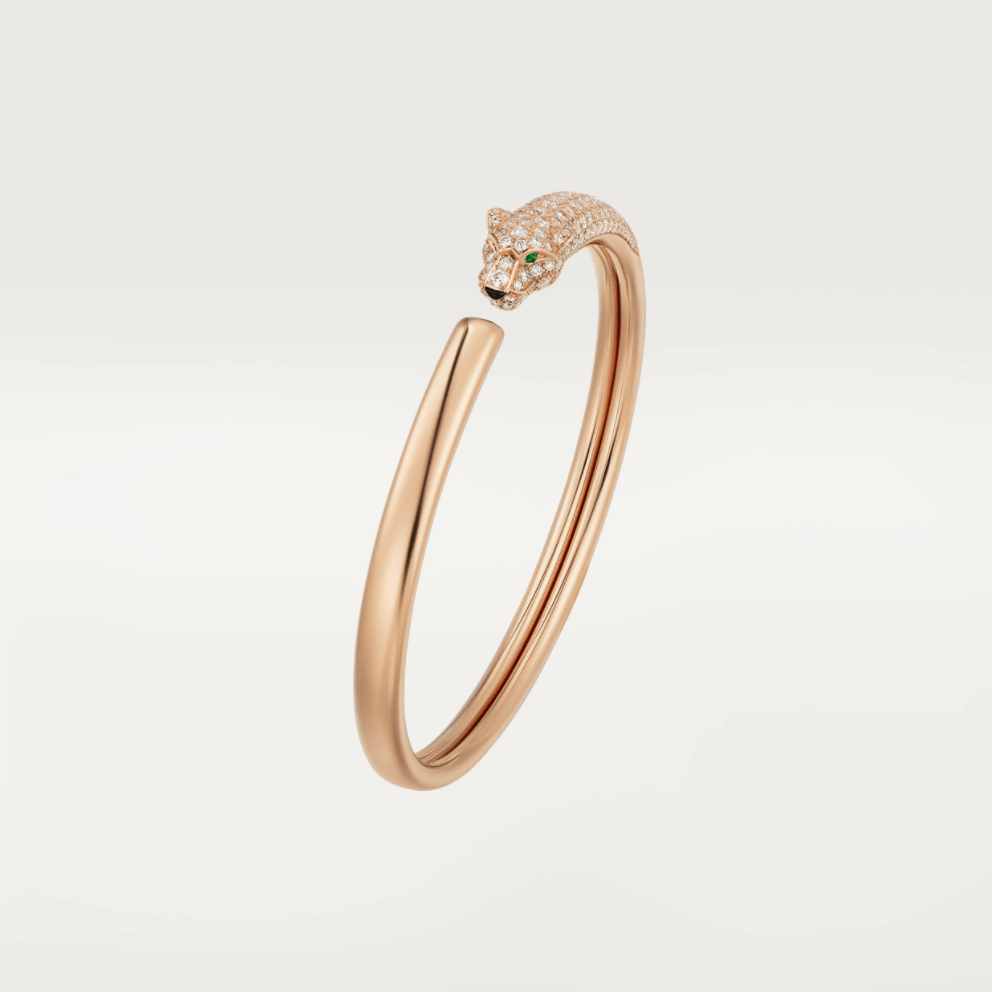 [Rosla]PANTHERE ROSE GOLD DIAMOND OPEN BRACELET