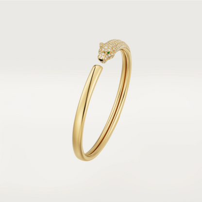 [Rosla]PANTHERE GOLD DIAMOND OPEN BRACELET