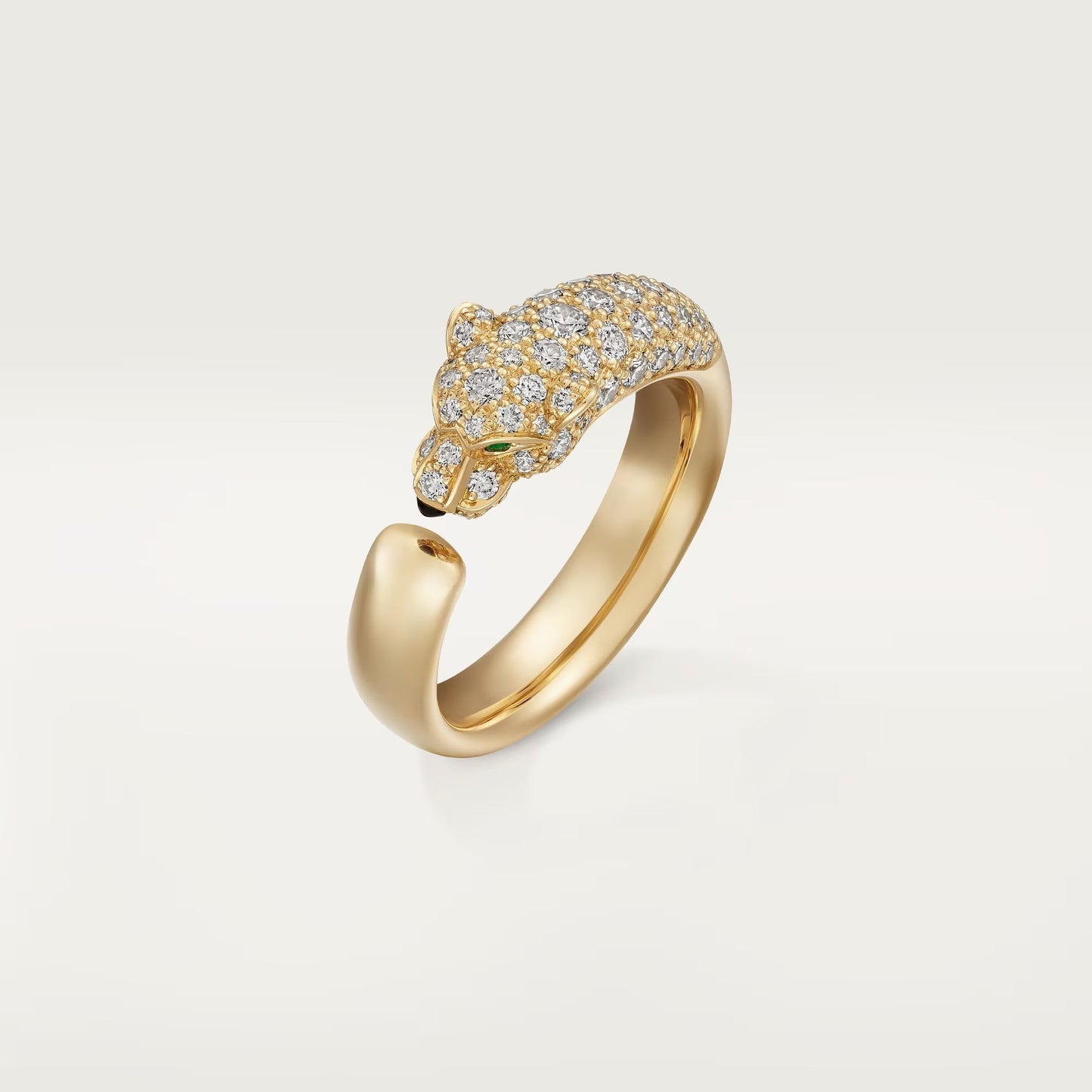 [Rosla]PANTHERE HALF DIAMOND SMALL RING