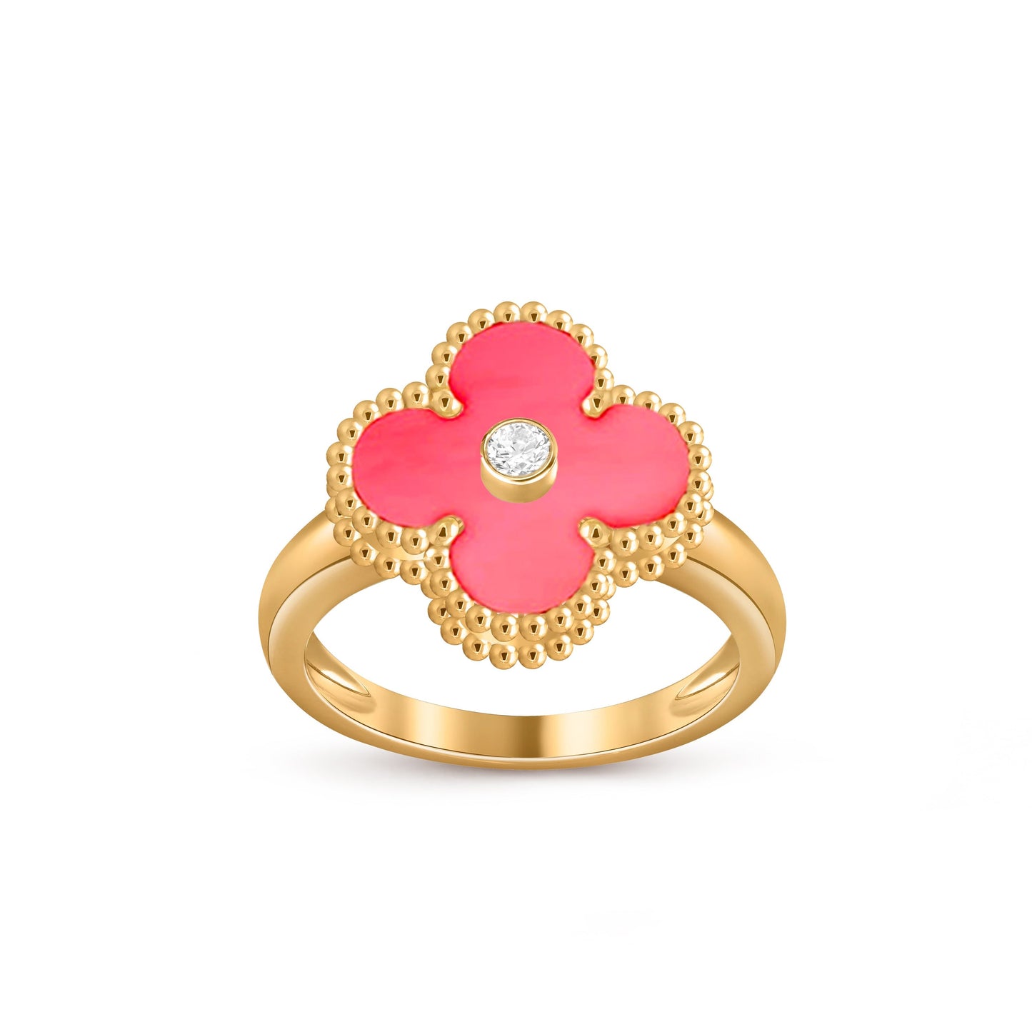 [Rosla]CLOVER DIAMOND RING GOLD COLLECTION