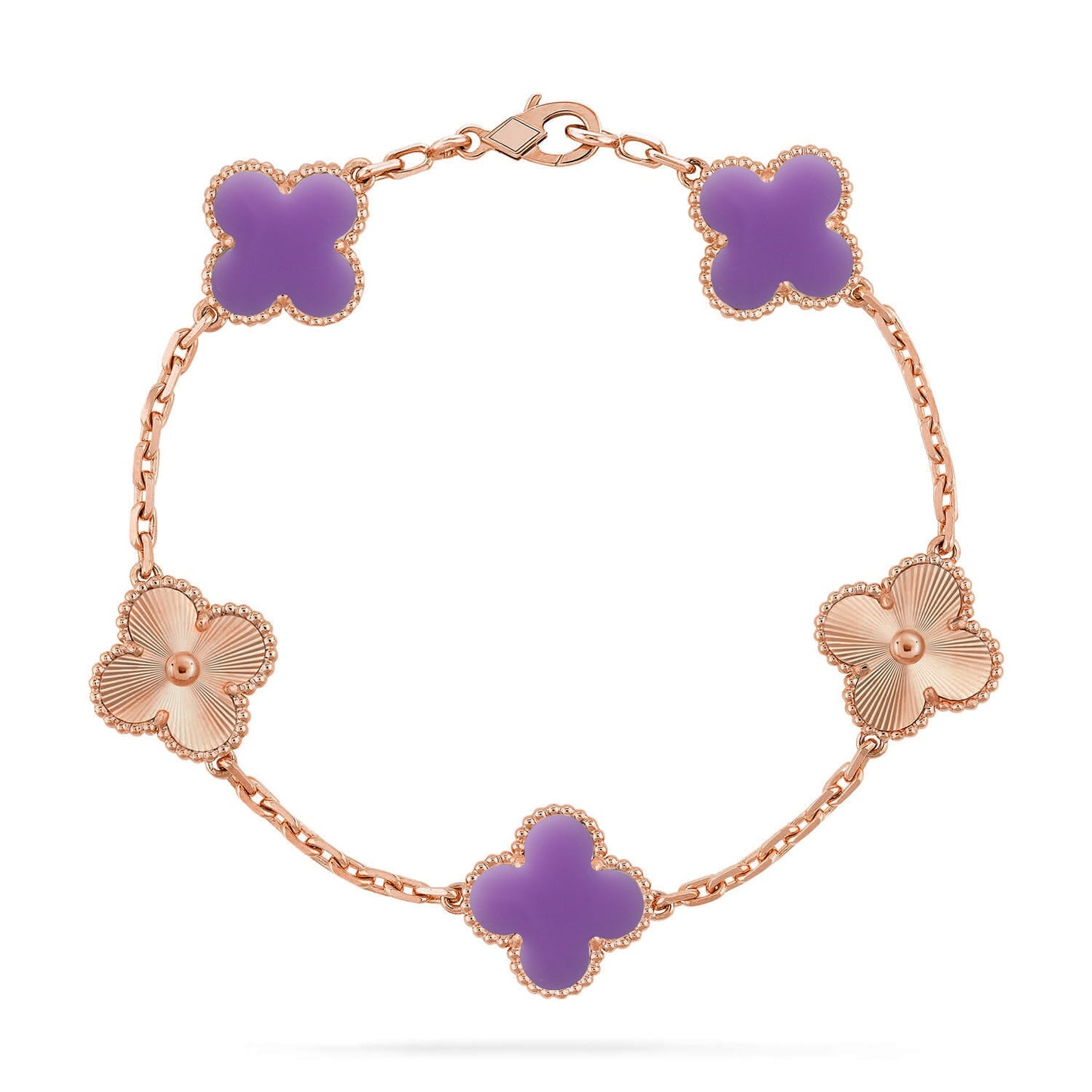 [Rosla]CLOVER 5 MOTIF LIGHT PURPLE BRACELET COLLECTION