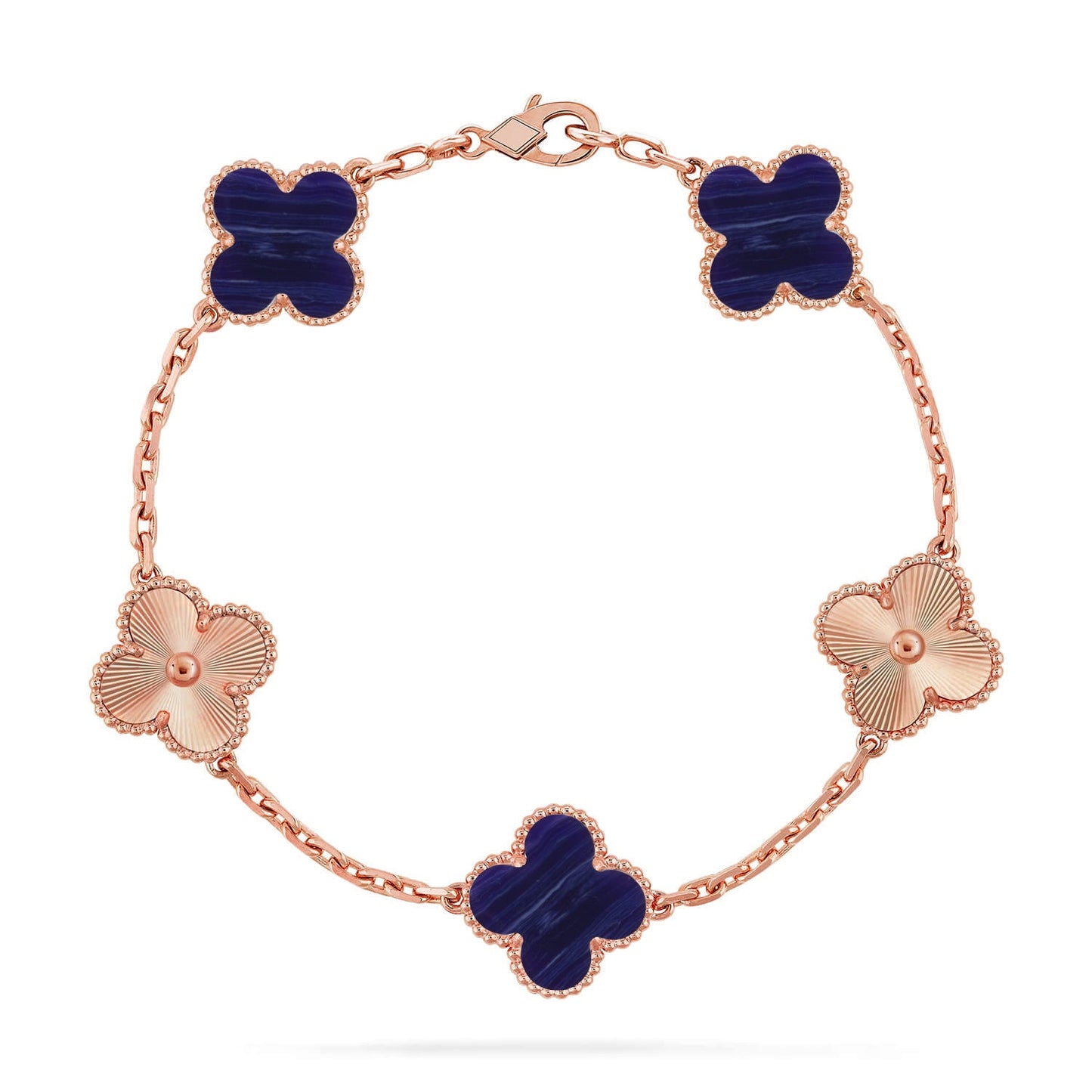 [Rosla]CLOVER 5 MOTIF PURPLE STRIPES BRACELET COLLECTION