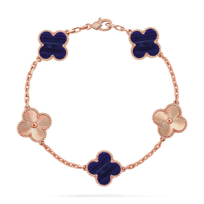 [Rosla]CLOVER 5 MOTIF PURPLE STRIPES BRACELET COLLECTION