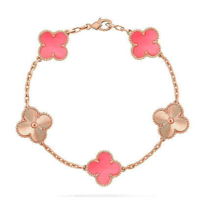 [Rosla] CLOVER 5 MOTIFS  PINK MOP BRACELET COLLECTION