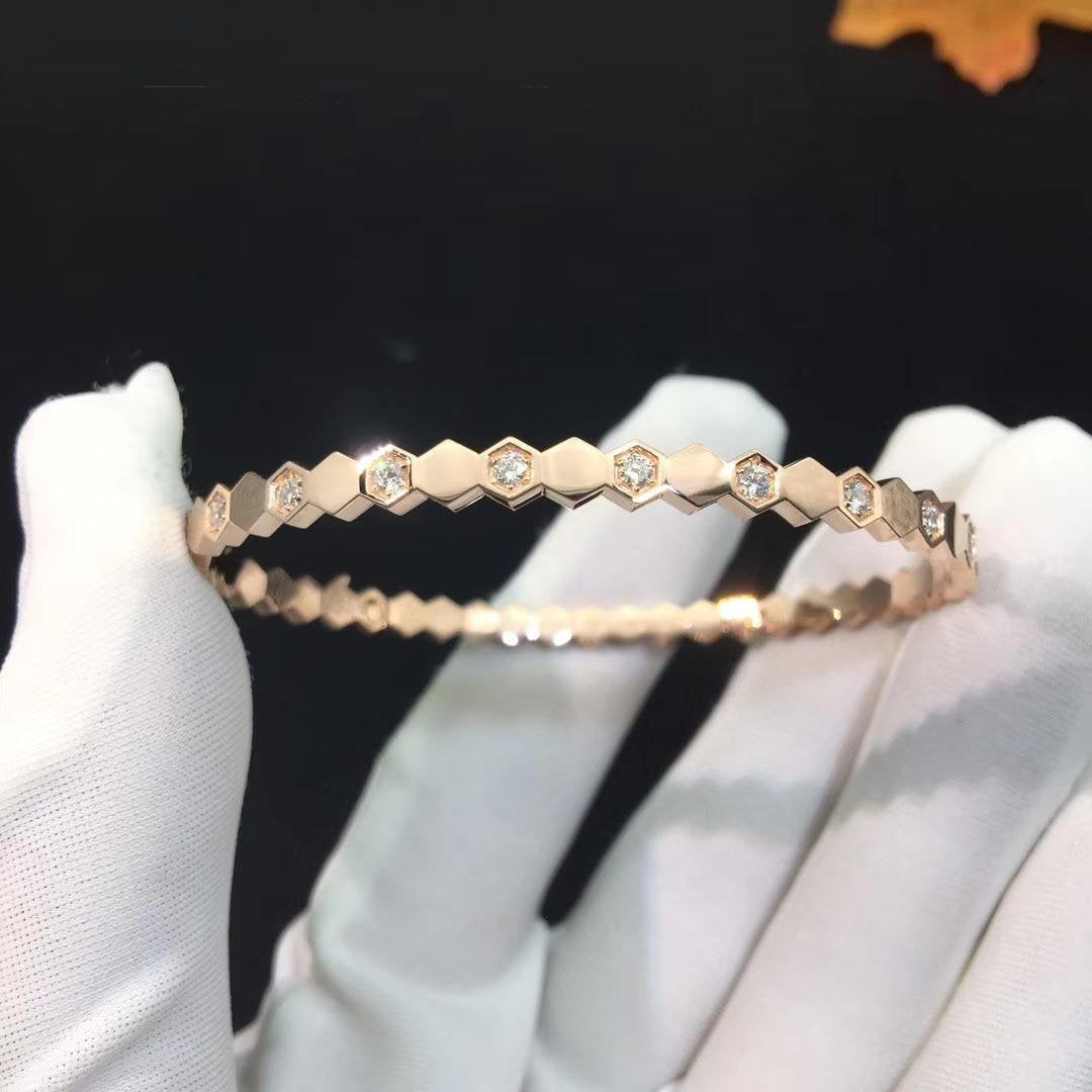 [Rosla]BEE LOVE PINK GOLD DIAMOND BRACELET
