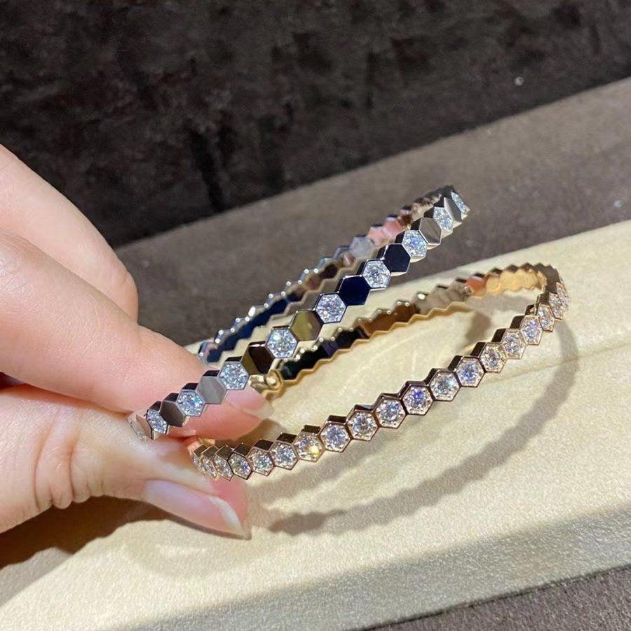 [Rosla]BEE LOVE GOLD BRACELET FULL DIAMOND