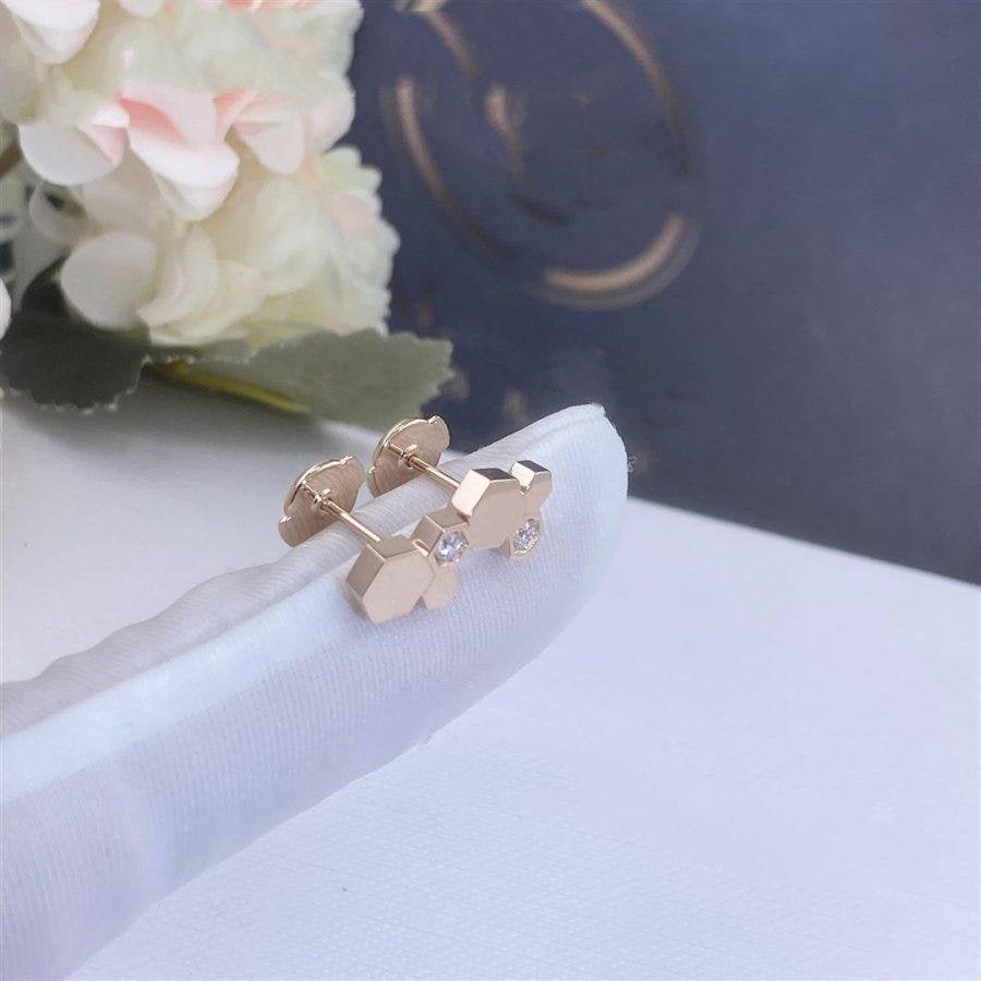 [Rosla]BEE LOVE PINK GOLD DIAMOND EARRINGS