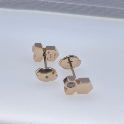 [Rosla]BEE LOVE PINK GOLD DIAMOND EARRINGS