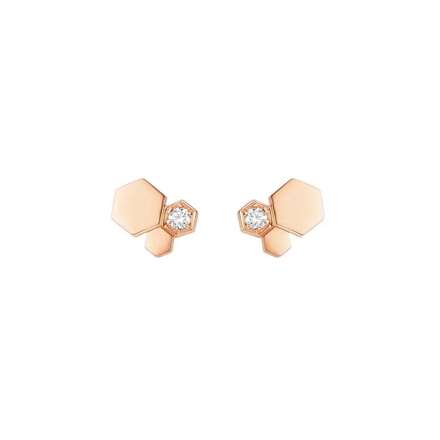 [Rosla]BEE LOVE PINK GOLD DIAMOND EARRINGS