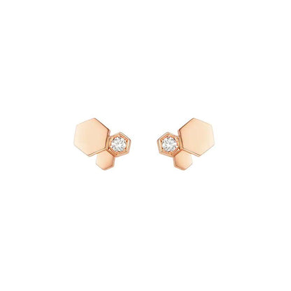 [Rosla]BEE LOVE PINK GOLD DIAMOND EARRINGS