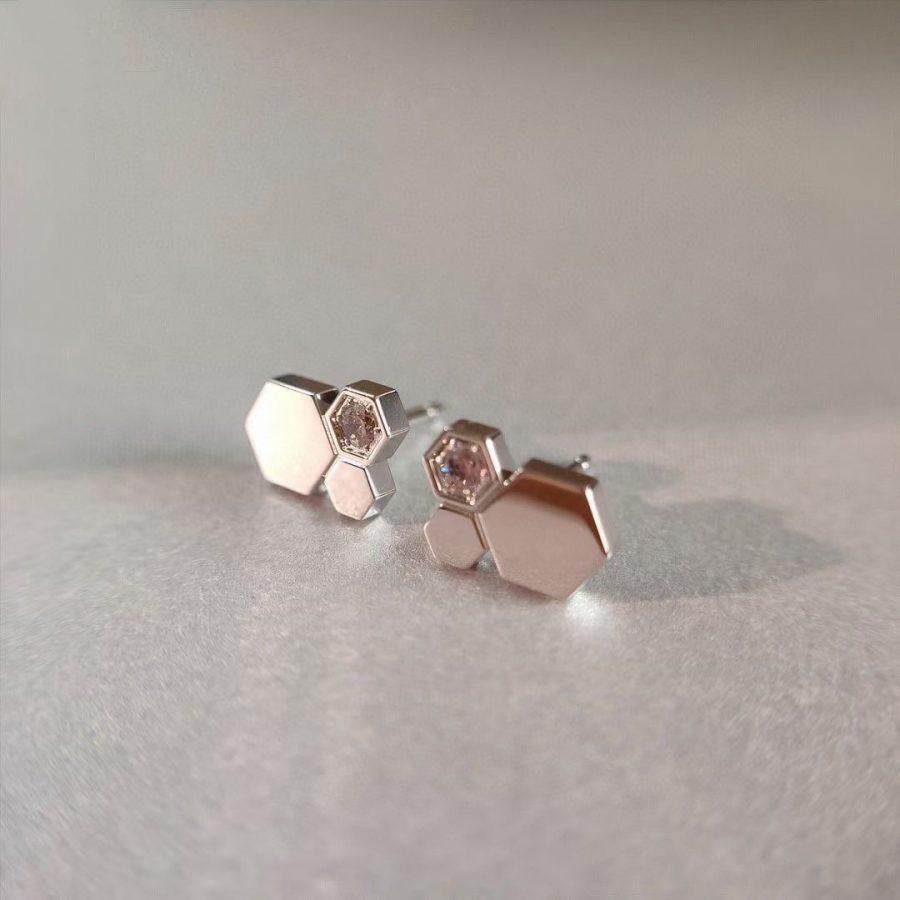 [Rosla]BEE LOVE SILVER DIAMOND EARRINGS
