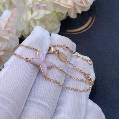 [Rosla]JEUX BRACELET PINK MOP PINK GOLD 1 DIAMOND