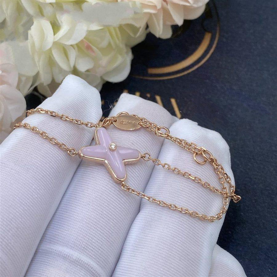 [Rosla]JEUX BRACELET PINK MOP PINK GOLD 1 DIAMOND