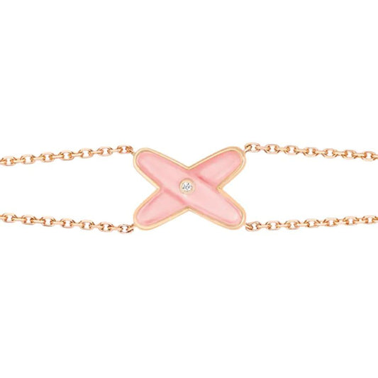 [Rosla]JEUX BRACELET PINK MOP PINK GOLD 1 DIAMOND