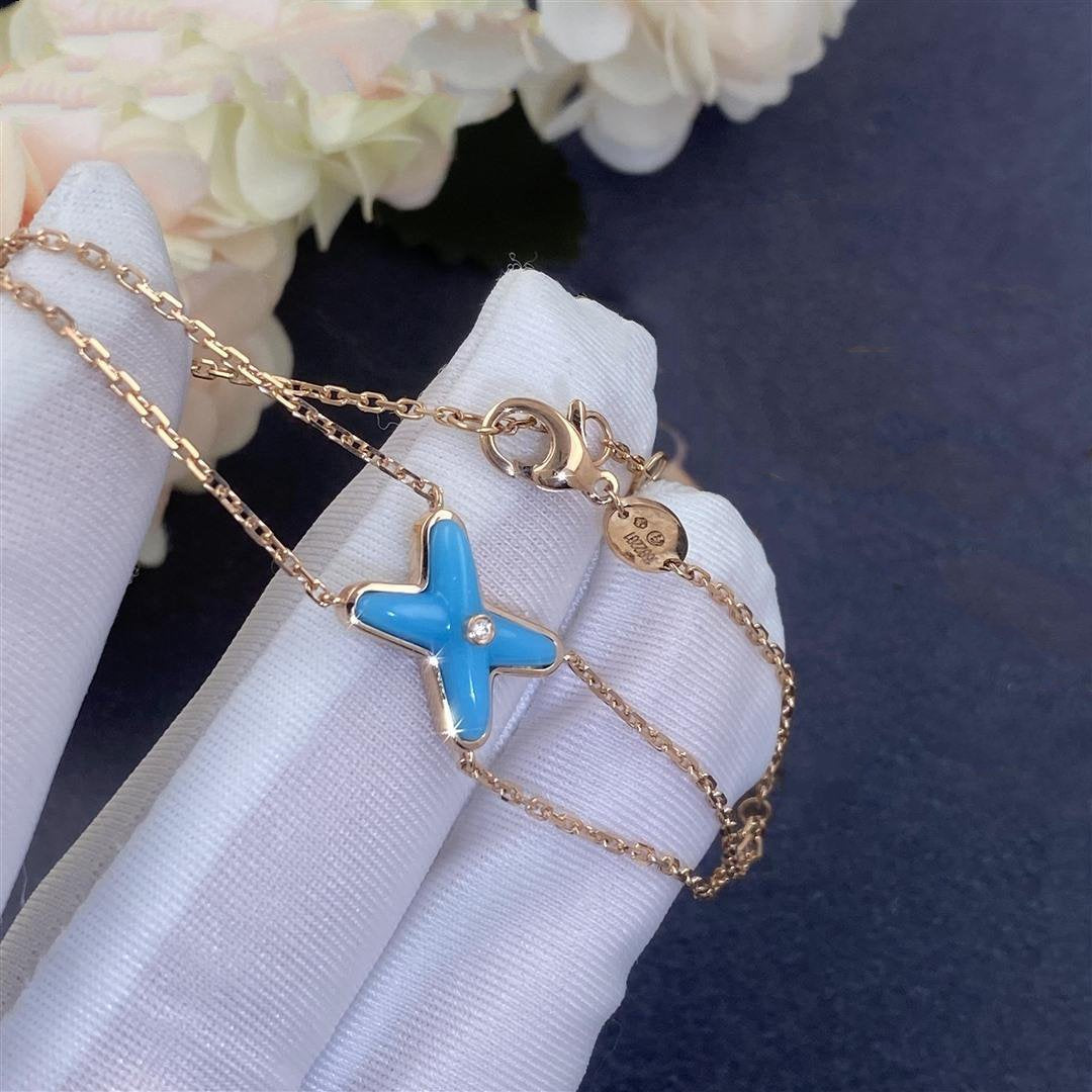 [Rosla]JEUX BRACELET TURQUOISE PINK GOLD 1 DIAMOND