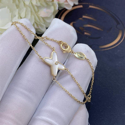 [Rosla]JEUX BRACELET WHITE MOP GOLD 1 DIAMOND