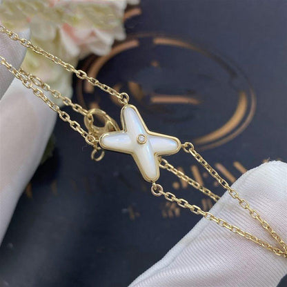 [Rosla]JEUX BRACELET WHITE MOP GOLD 1 DIAMOND