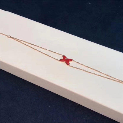 [Rosla]JEUX BRACELET CARNELIAN PINK GOLD 1 DIAMOND