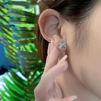 [Rosla]JEUX DE SILVER DIAMOND EARRINGS