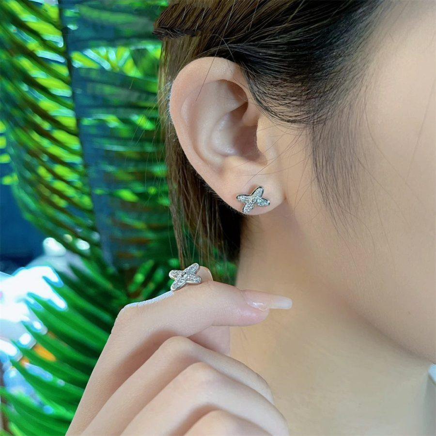 [Rosla]JEUX DE SILVER DIAMOND EARRINGS