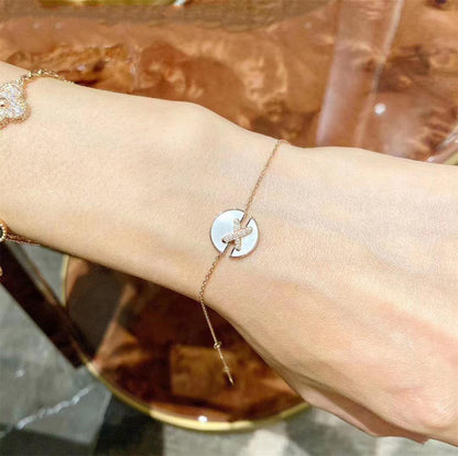 [Rosla]JEUX DE BRACELET MOP PINK GOLD DIAMONDS