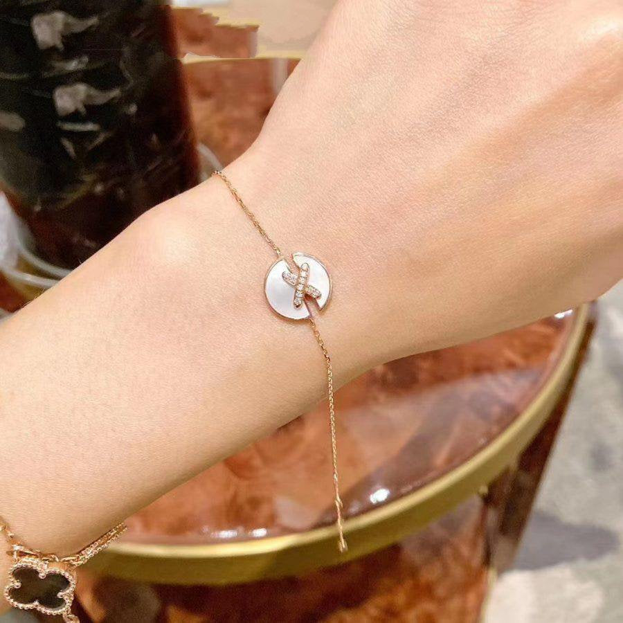 [Rosla]JEUX DE BRACELET MOP PINK GOLD DIAMONDS