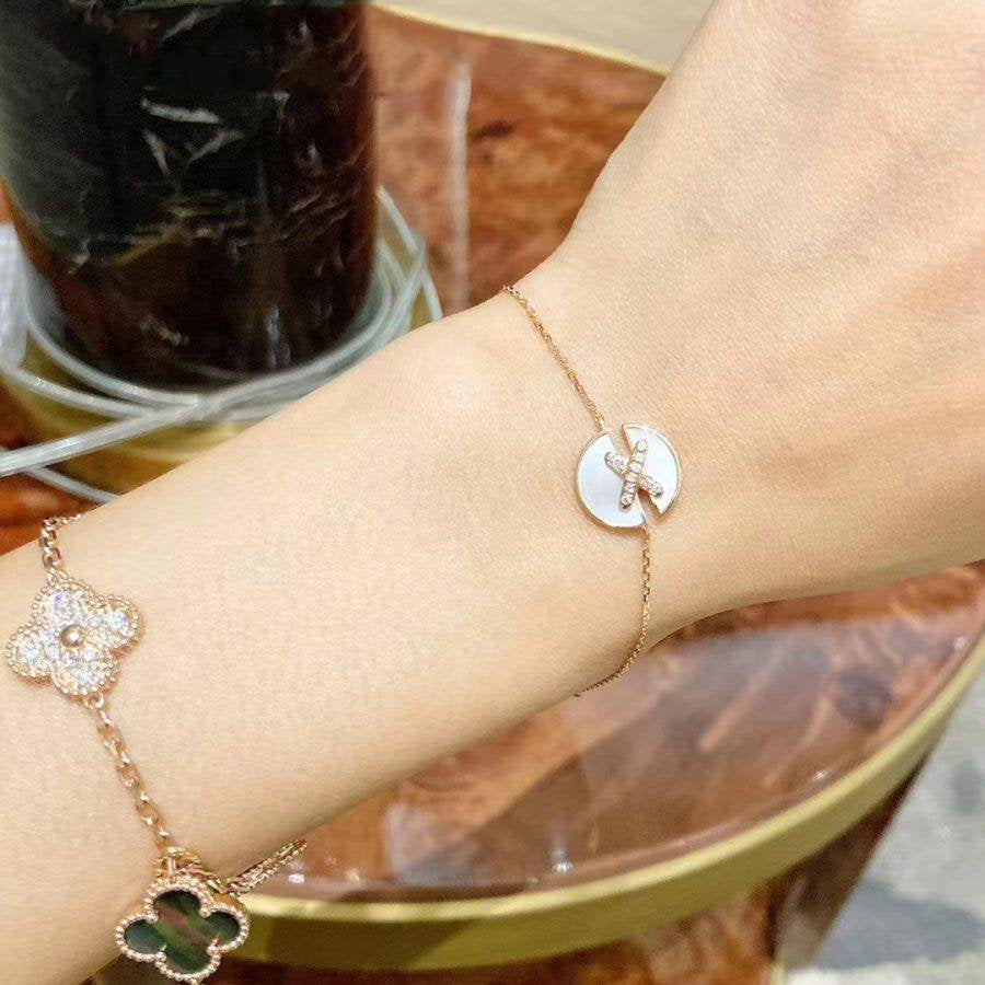 [Rosla]JEUX DE BRACELET MOP PINK GOLD DIAMONDS
