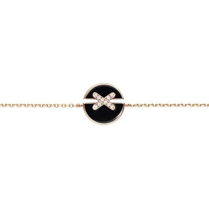 [Rosla]JEUX DE BRACELET ONYX PINK GOLD DIAMOND