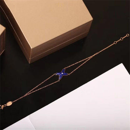 [Rosla]Hollow Design Four-Leaf Clover Flower Shape Ring