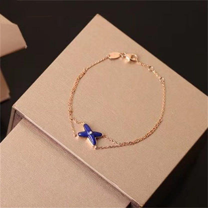 [Rosla]Hollow Design Four-Leaf Clover Flower Shape Ring