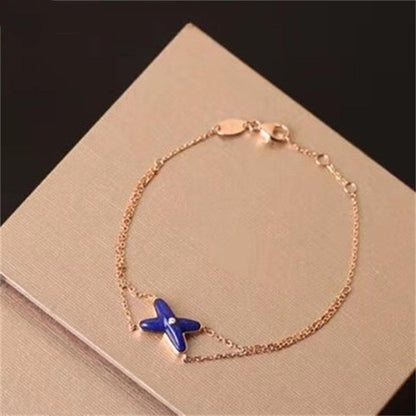 [Rosla]Hollow Design Four-Leaf Clover Flower Shape Ring