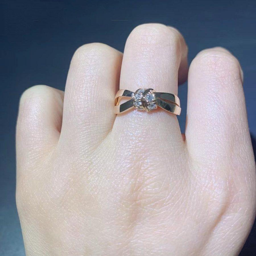 [Rosla]LIENS RING PINK GOLD DIAMOND