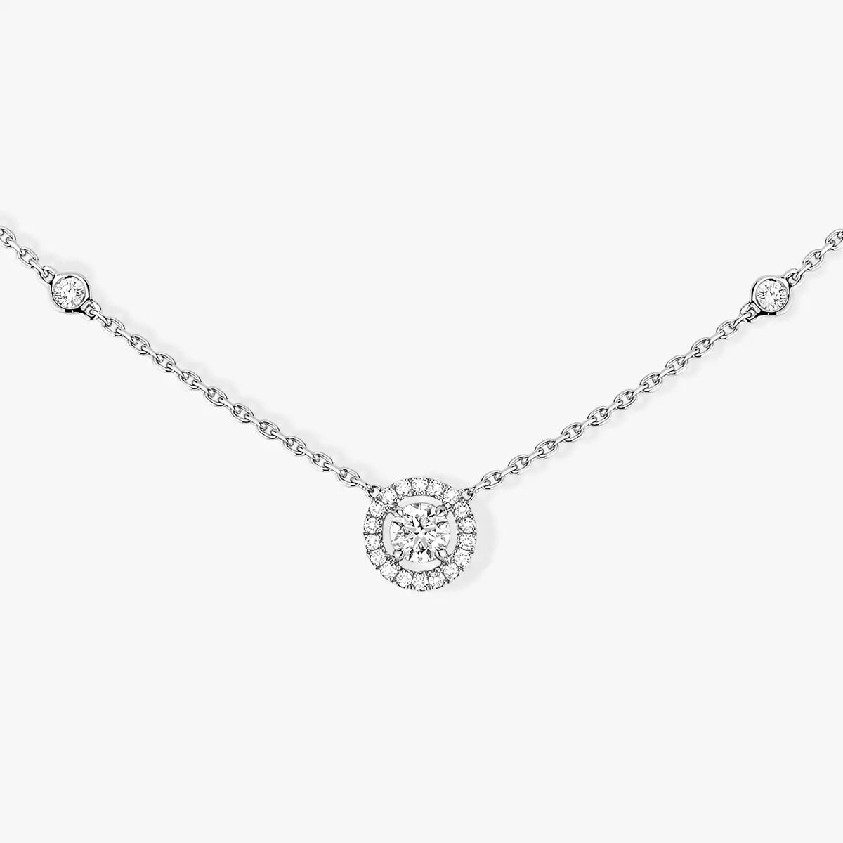 [Rosla]Diamond Necklace 0,20ct Brilliant Shape Joy
