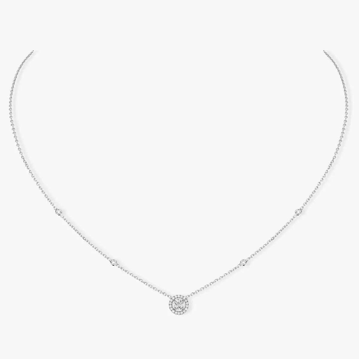 [Rosla]Diamond Necklace 0,20ct Brilliant Shape Joy