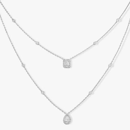 [Rosla]Diamond Necklace My Twin 2 Rows