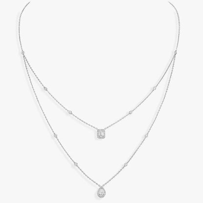 [Rosla]Diamond Necklace My Twin 2 Rows