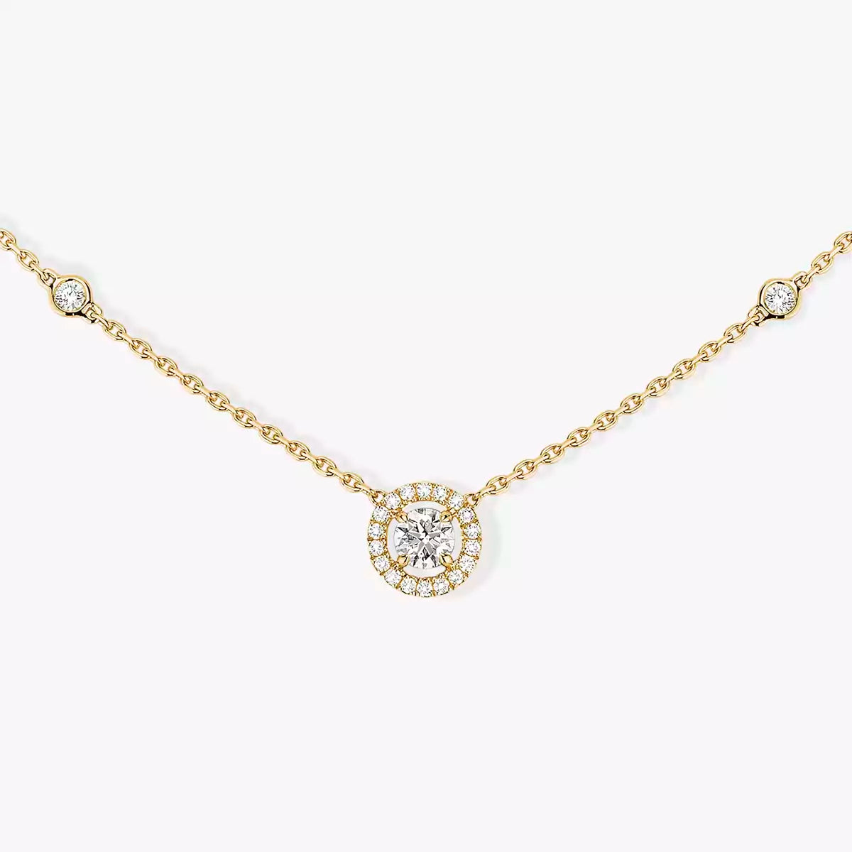 [Rosla]Diamond Necklace 0,20ct Brilliant Shape Joy