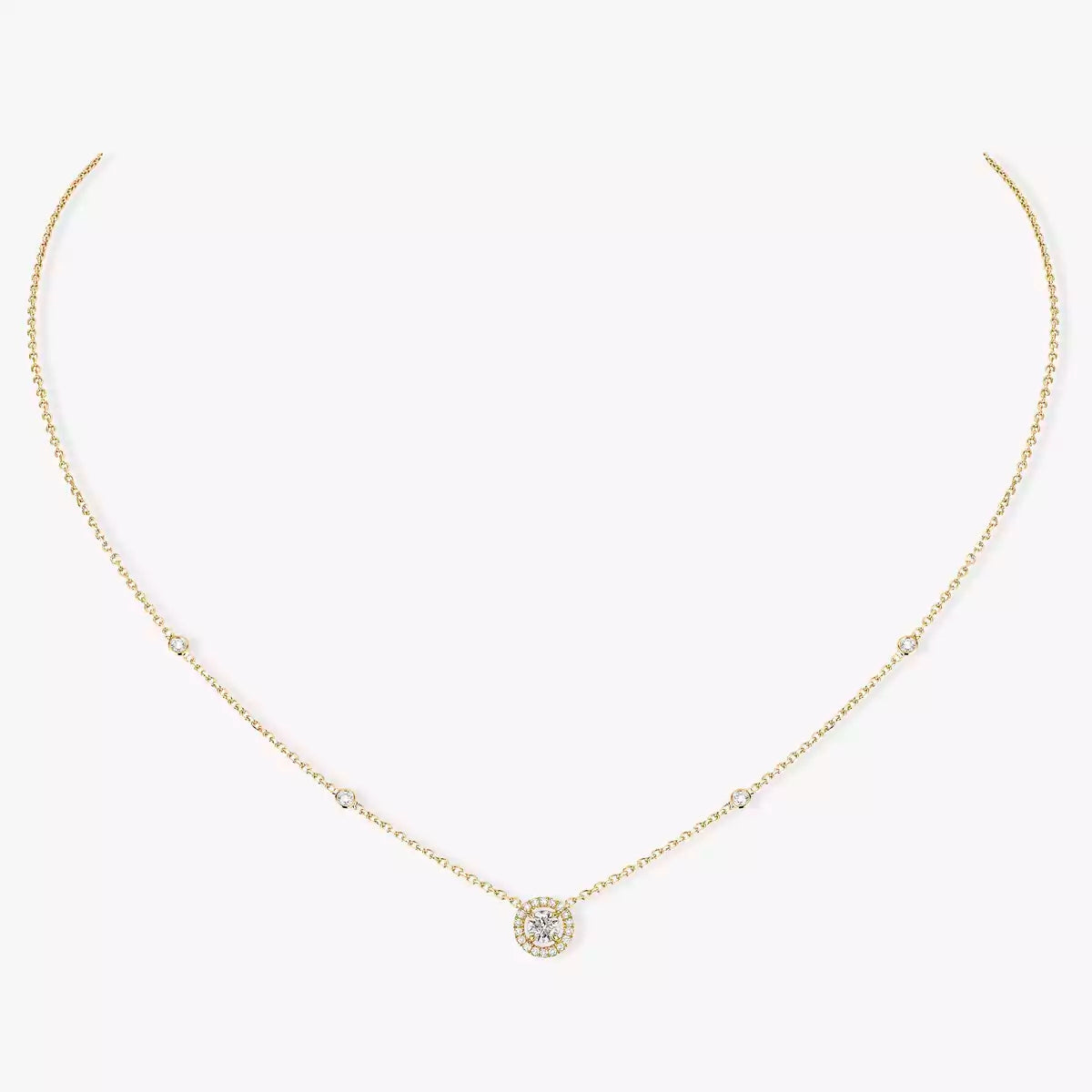 [Rosla]Diamond Necklace 0,20ct Brilliant Shape Joy