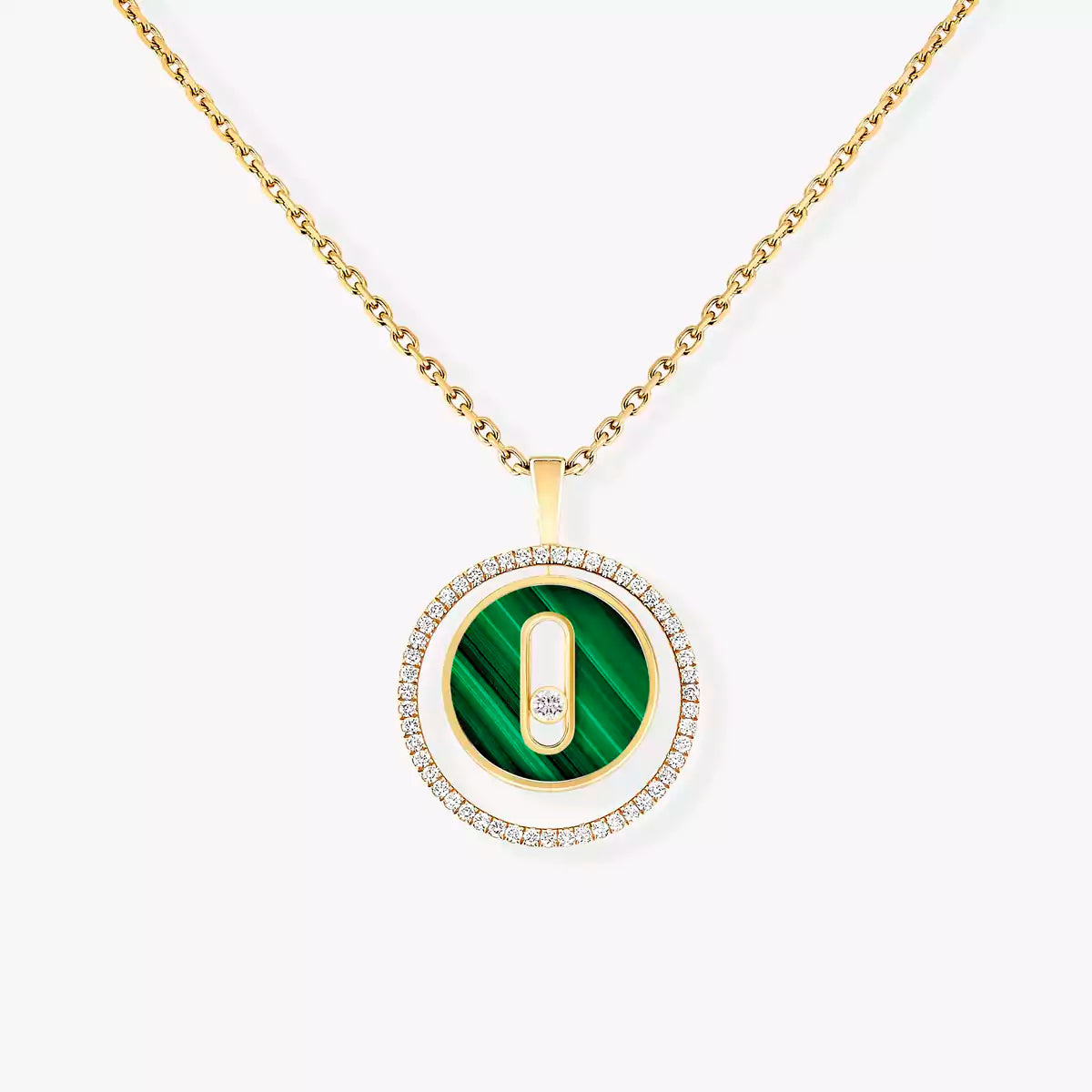 [Rosla]Lucky Move Diamond Necklace in Rose Gold and White Mother-of-Pearl