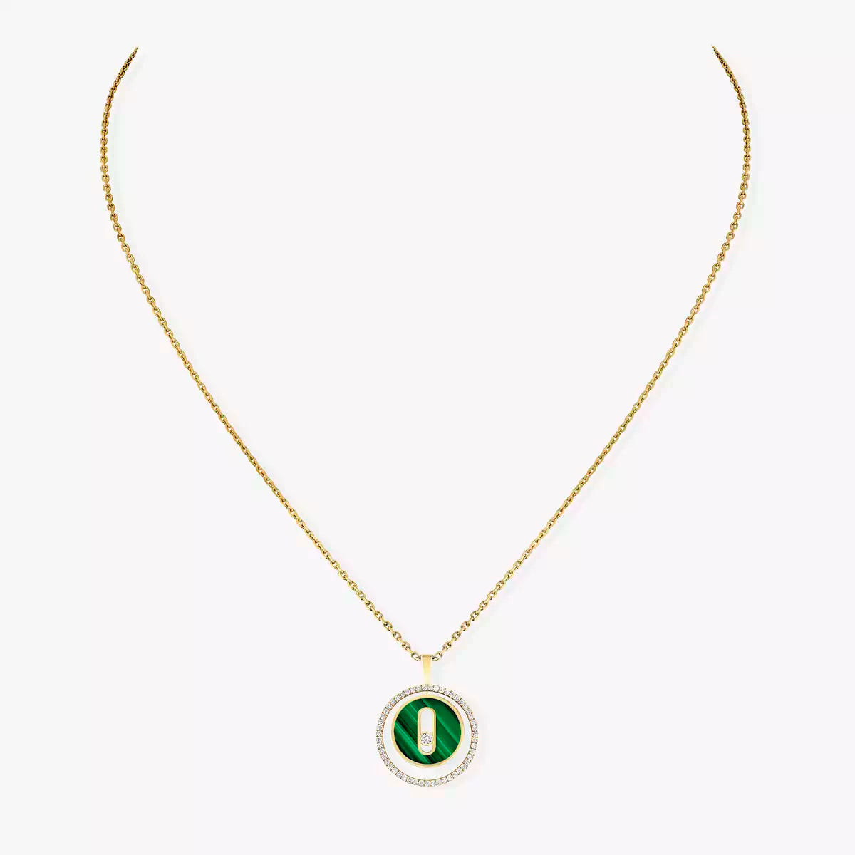 [Rosla]Lucky Move Diamond Necklace in Rose Gold and White Mother-of-Pearl