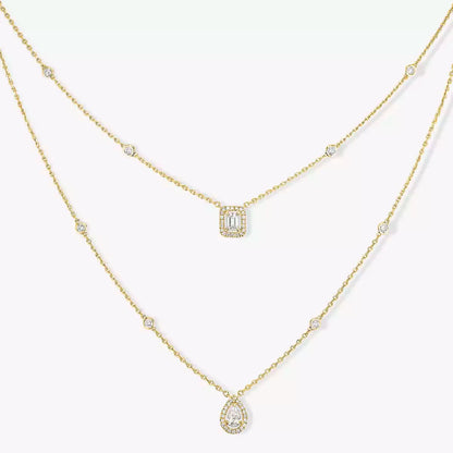 [Rosla]Diamond Necklace My Twin 2 Rows