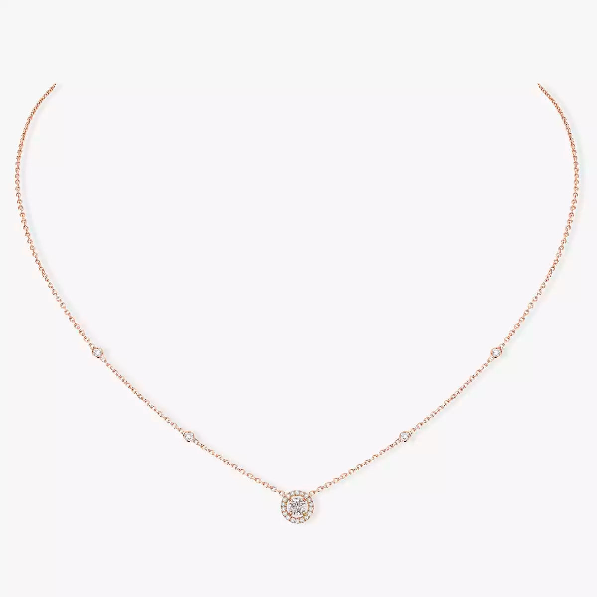 [Rosla]Diamond Necklace 0,20ct Brilliant Shape Joy